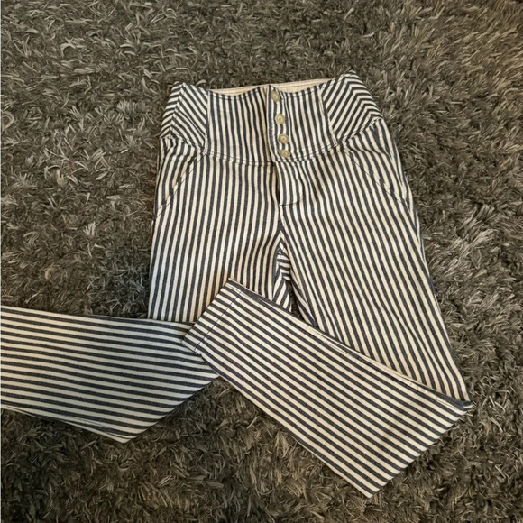 free people frankie high waist striped pants xs - Picture 10 of 12